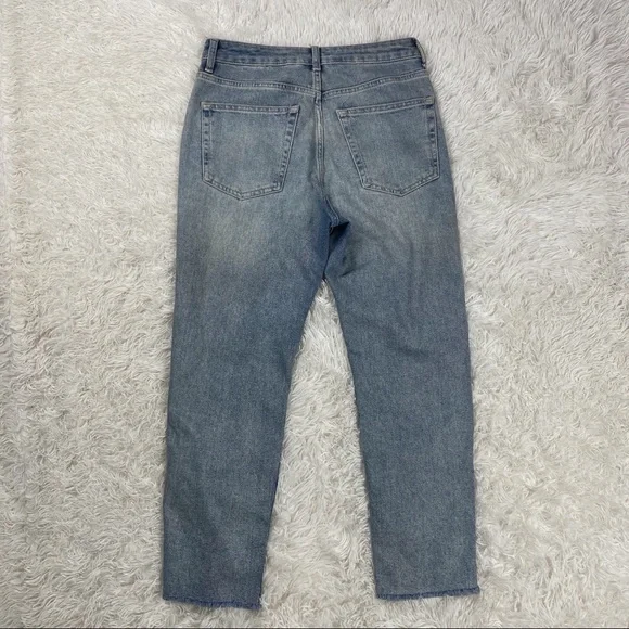 Sold** Topshop Side snap straight leg jeans size 28 - Picture 5 of 6